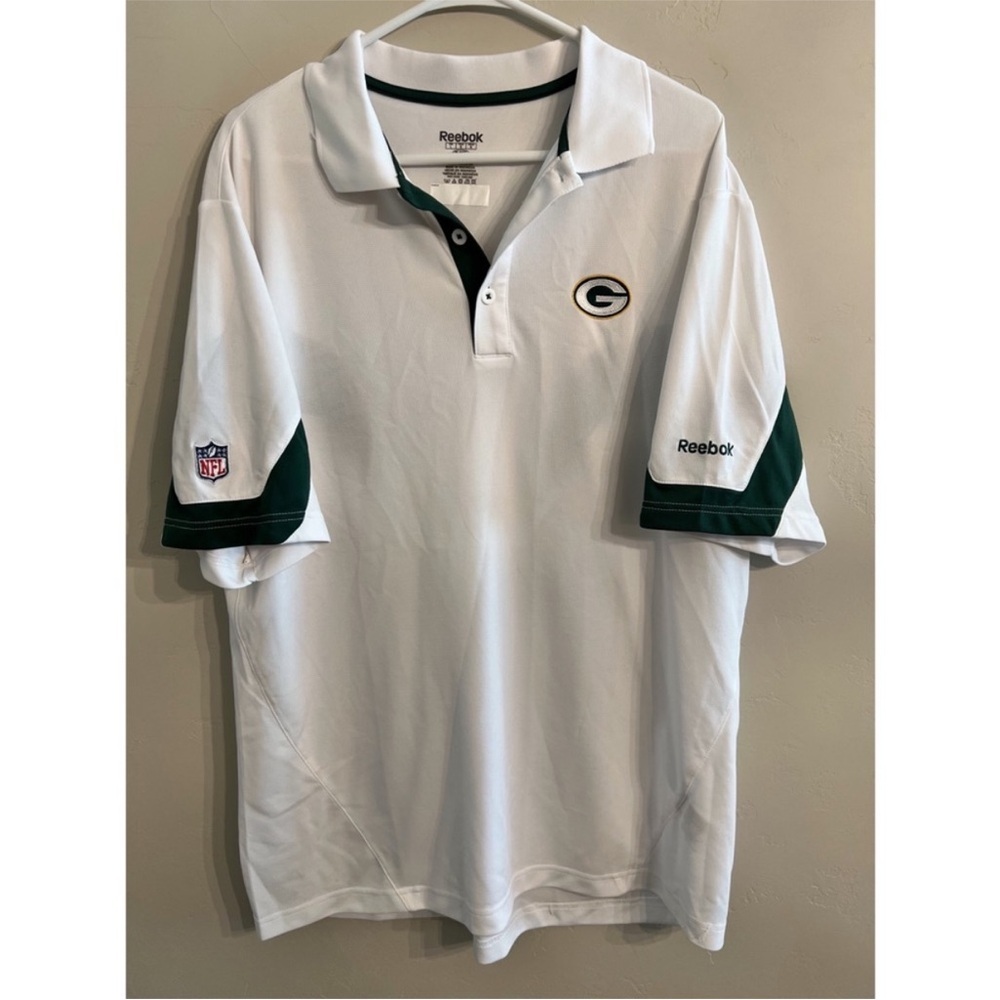NFL Reebok Green Bay Packers polo shirt golf polo